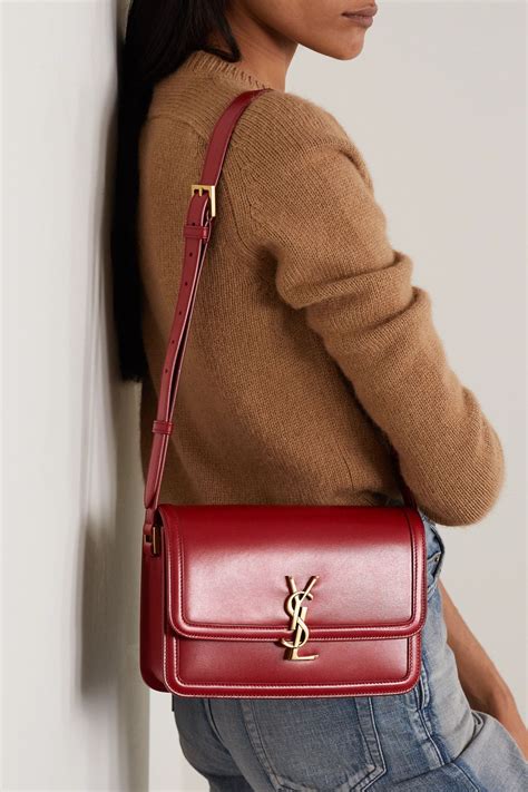 ysl leather shoulder bag|saint laurent solferino bag.